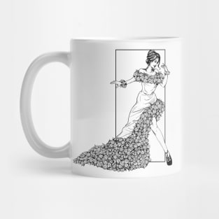 Rose Bouquet Salsa Dress Mug